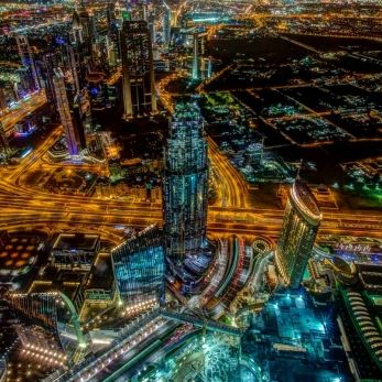 Bild: Blick vom Burj Kalifa Tower  Dubai (archit-nacht-dubai-005.jpg)