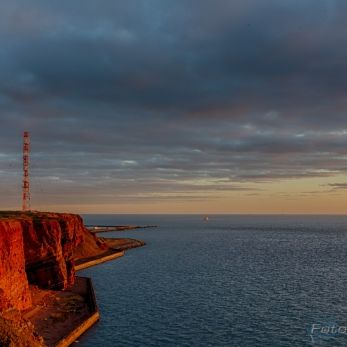 Bild: Helgoland (Foto Helgoland im Dezember 2016 bei Sonnenuntergang)