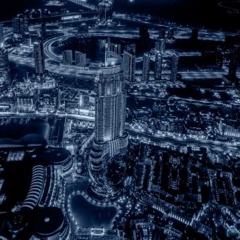 Bild: Blick vom Burj Kalifa Tower  Dubai (archit-nacht-dubai-003.jpg)